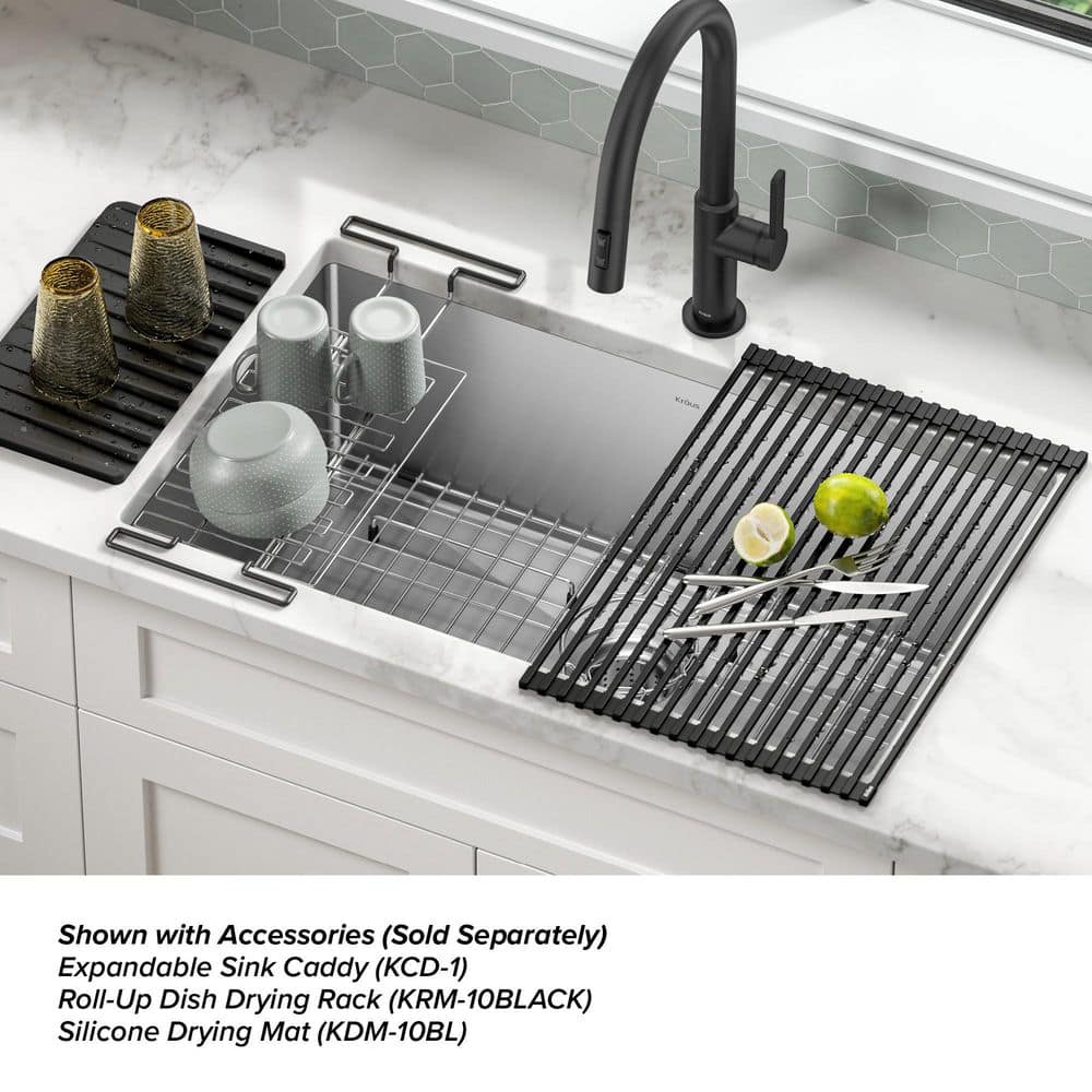 30-Inch Satin Stainless Steel Undermount Single Bowl Kitchen Sink