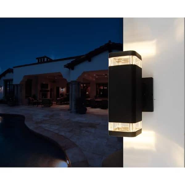 Mediterraneo KANI OUTDOOR SQUARED CYLINDER SCONCE BLACK LAMP VD1C