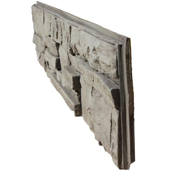 TRITAN BP Summit Faux Stone Panel 48 in x 8 in Gray-Ash Color