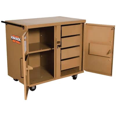 37 in. W x 25 in. L x 40 in. H, Steel Mobile Rolling Workbench with Drawers, 800 lb. Capacity