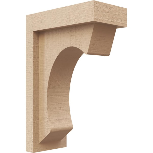 Ekena Millwork 3 in. x 9 in. x 6 in. Classic Emerson Rough Cedar Woodgrain TimberThane Corbel, Primed Tan