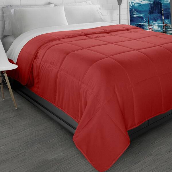 Ella Jayne All-Season Soft Brushed Microfiber Down-Alternative Comforter - Twin - Brick Red