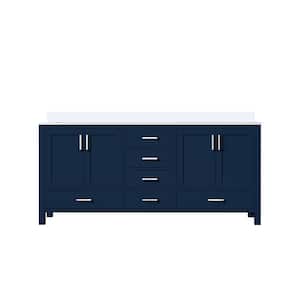 Jacques 72 in. W x 22 in. D Navy Blue Bath Vanity and Cultured Marble Top
