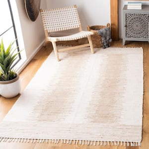 Montauk Beige 5 ft. x 8 ft. Border Area Rug