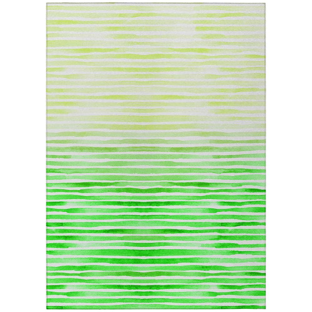 Surfside 3 ft. x 5 ft. Green Geometric Indoor/Outdoor Area Rug