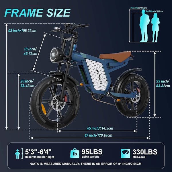 Zeus & Ruta 20 in. 750-Watt Fat Tire 48-Volt Removable