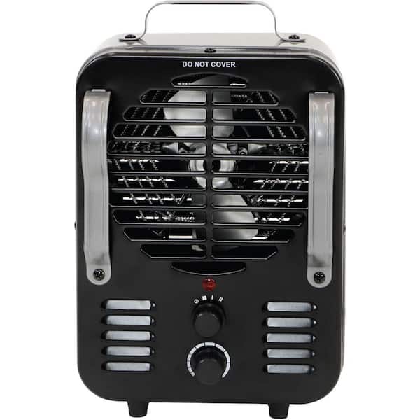 Lifesmart 1500-Watt Milkhouse Black Electric Infrared Space Heater with Overheat and Tip-Over Safety Shutoff