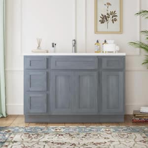 48 in. W x 21 in. D x 32.5 in. H Bath Vanity Cabinet without Top in Silver