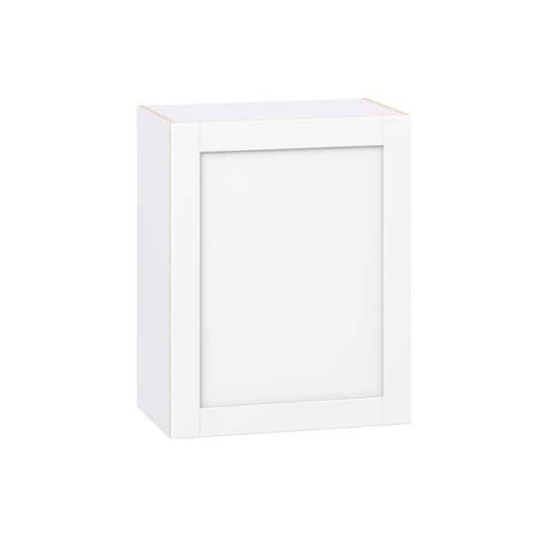 Milton 24 in. W x 14 in. D x 30 in. H Assembled Shaker Wall Kitchen Cabinet in Bright White