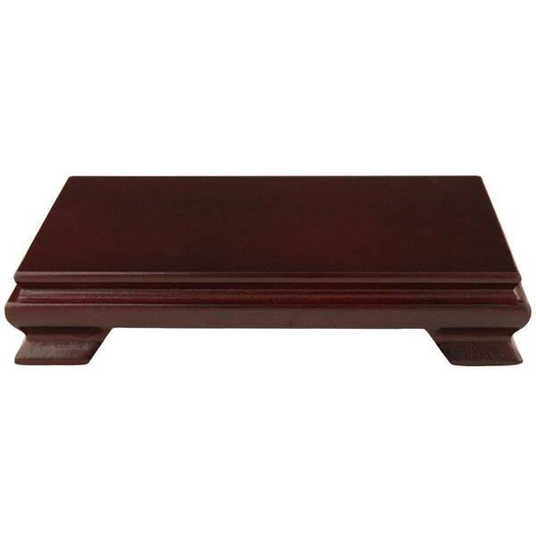 Rectangular Decorative Stand Red Lantern Rosewood 9 in. W Decorative Rectangular Stand ST-PG102 ...
