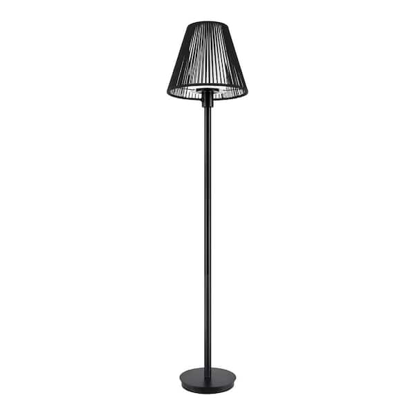 Hampton Bay Aspenwood 61.5 in. Black Outdoor/Indoor Floor Lamp