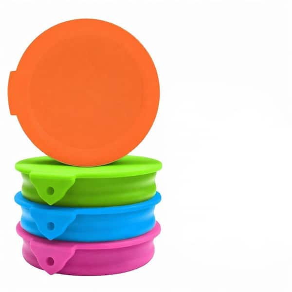 4-Pack Silicone Mason Jar Lids Regular and Wide Mouth BPA-Free Leak-Proof Dishwasher Safe Reusable Covers