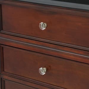 Traditional Classics 1-1/8 in. (29 mm) Crystal Glass/Golden Champagne Geometric Cabinet Knob