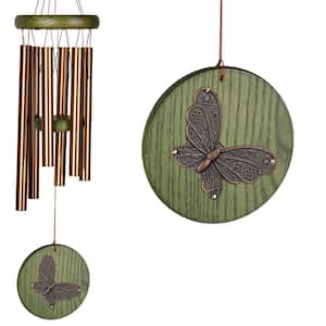 Signature Collection, Woodstock Habitats Chime, 17 in. Green Butterfly Wind Chime HCGB