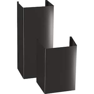 9 ft. Ceiling Black Stainless Duct Cover Kit