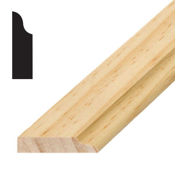 Builder's Choice OP 906 7/16 in. x 1-3/8 in. Pine Stop Moulding