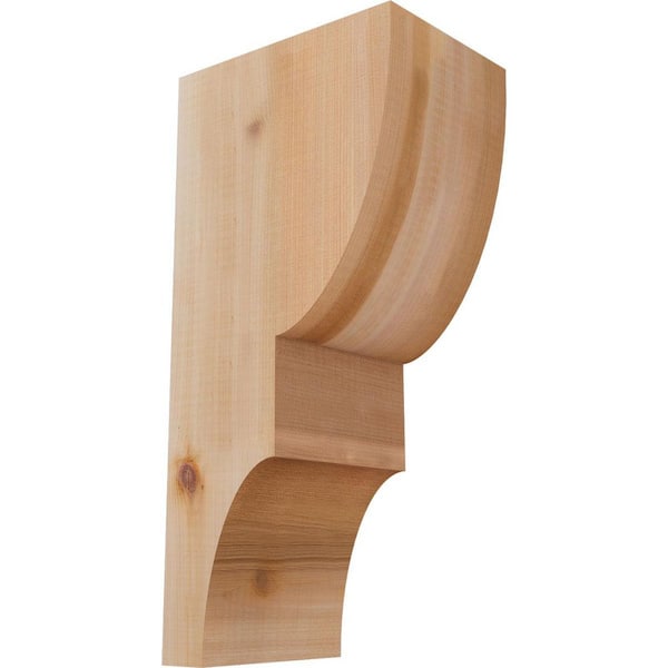 Ekena Millwork 5-1/2 in. x 8 in. x 16 in. Western Red Cedar Ridgewood Smooth Corbel