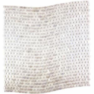 Galaxy Mars Beige Wavy Square Mosaic 0.3125 in. x 0.3125 in. Iridescent Glass Wall Pool Floor Tile (1 Sq. ft.)