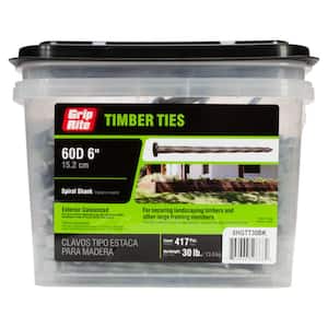 6 in. 60-Penny Hot-Galvanized Timber Tie Nails (30 lbs.-Pack)