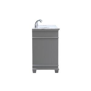 Timeless Home 72 in. W x 21.5 in.D x 35 in.H Double Bath Vanity in Grey with Marble Vanity Top in White with White Basin