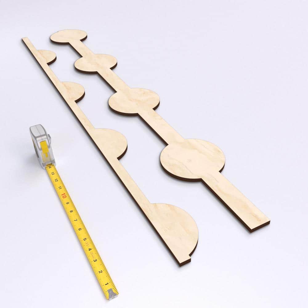 Birch Adjustable Decorative Wood Slat Wall Panel Kit, 47"
