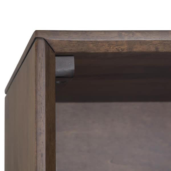 Banting Solid Hardwood and Metal 66 in. x 30 in. Rectangle Industrial Bookcase in Walnut Brown