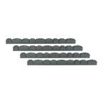 4 ft. Gray Cobblestone Rubber Landscape Edging (4-Pack)