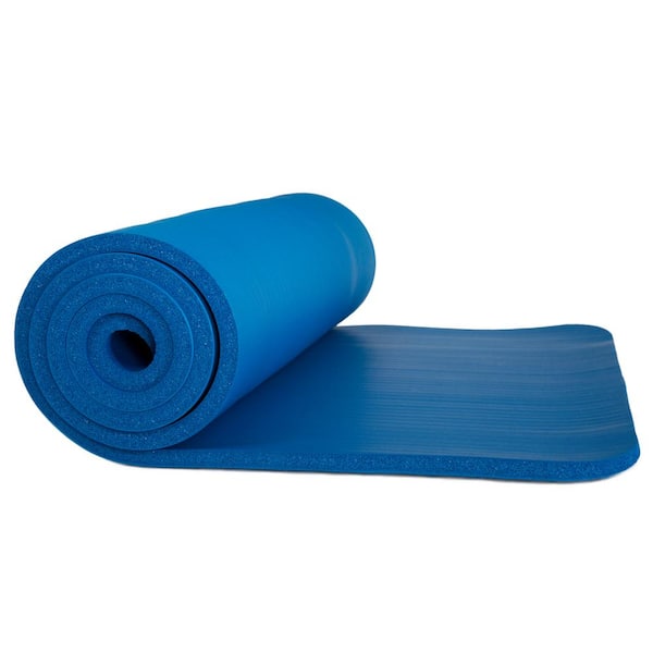 Wakeman Outdoors 72 in. Non-Slip Luxury Foam Dark Blue Camping Sleep Mat