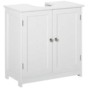 23.50 in. x 11.75 in. x 23.50 in. Under Sink Bathroom Cabinet with U-Shape Cut with MDF Top in White