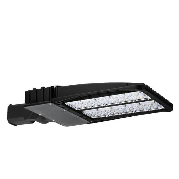 RCA 150-Watt Integrated LED Black Parking Lot Area Light with Square and Round Pole Mounting Adapters, 5000K