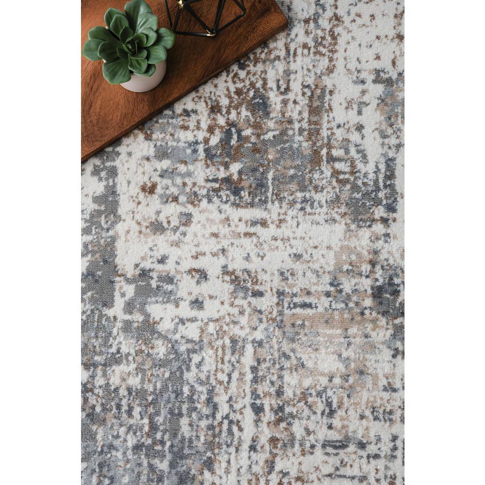 Modern Gray High Pile Rectangular Area Rug