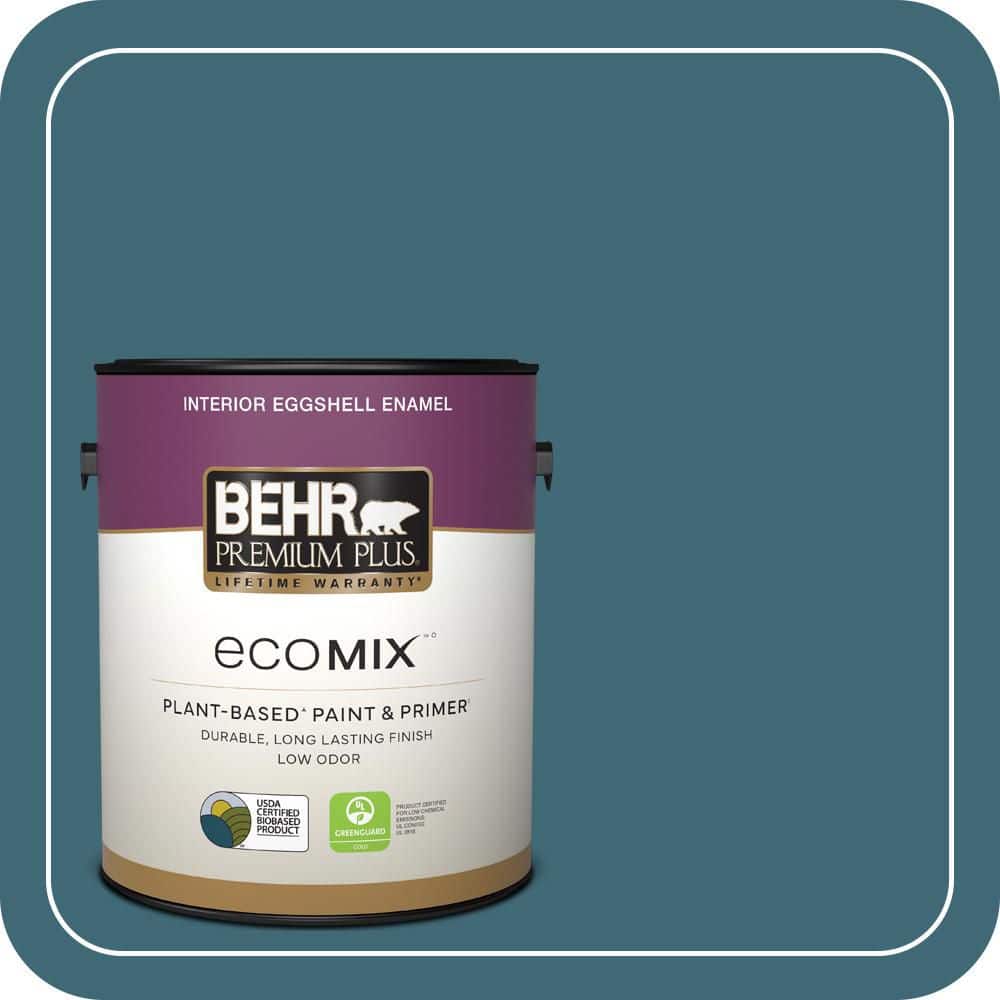 1 gal. #PMD-45 Teal Mosaic Eggshell Enamel EcoMix Plant-Based Interior Paint & Primer price history on PriceWatchPro