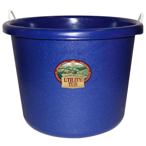 Emsco 17.5 Gal. Bucket Utility Tub For Maintenance Cleaning Growing and More Cobalt Blue