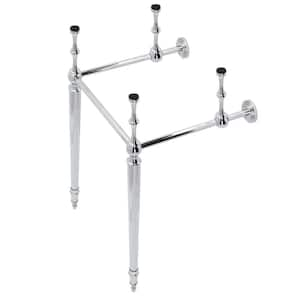 Edwardian Brass Console Sink Legs in Polished Chrome