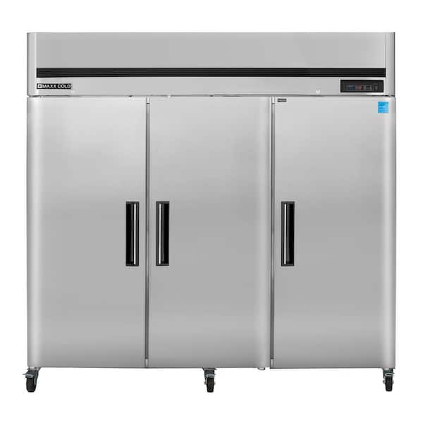 Maxx Cold 81 in. 72 cu. ft. Auto / Cycle Defrost Upright Freezer, Top Mount, Energy Star Rated in Stainless Steel