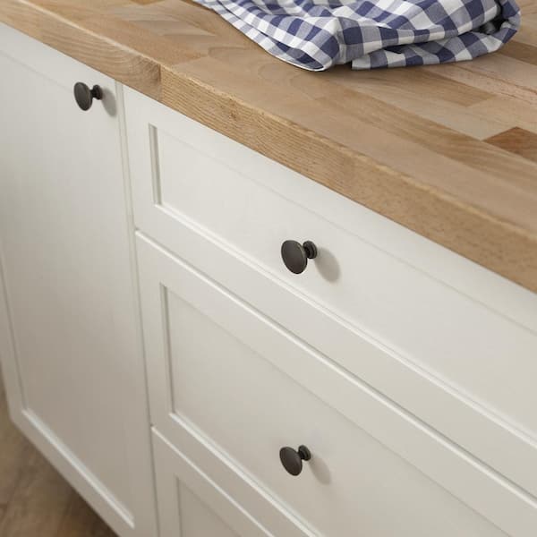 10-Pack Fulton 1-3/16 in. (30 mm) Traditional Warm Chestnut Round Cabinet Knobs