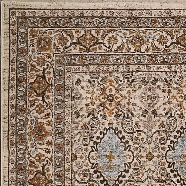 Cullen Beige/Blue 2 ft. X 7 ft. 5 in. Oriental Indoor Area Rug