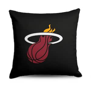 NBA Heat Double Down Printed Multicolor Throw Pillow 18 x 18