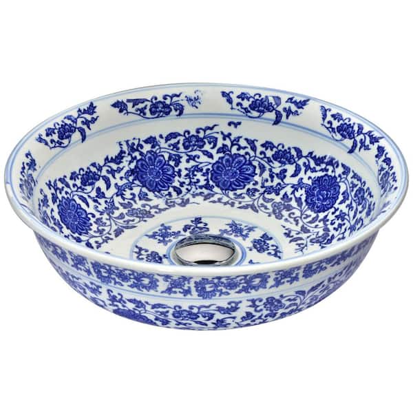 ANZZI Cadence Series Round Glass Vessel Sink in Decor White