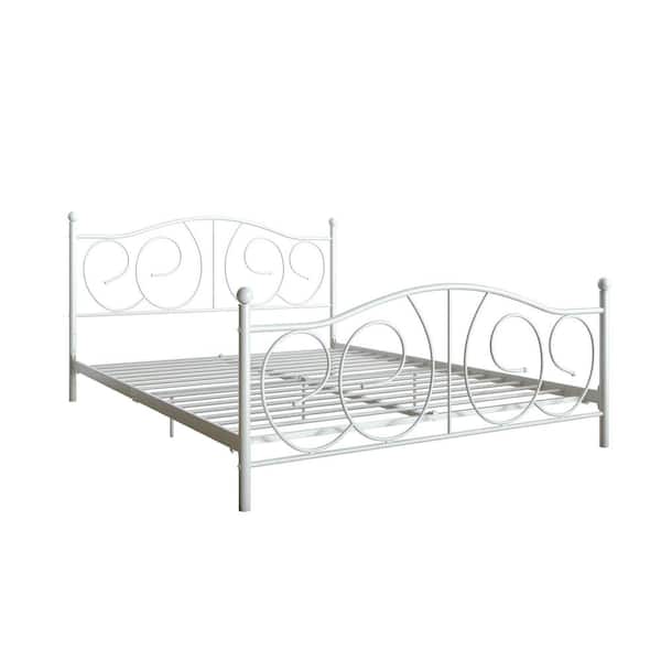 DHP Vanya White Metal Full Size Bed