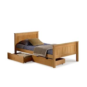 Harmony Cinnamon Twin Bed with Storage Drawers