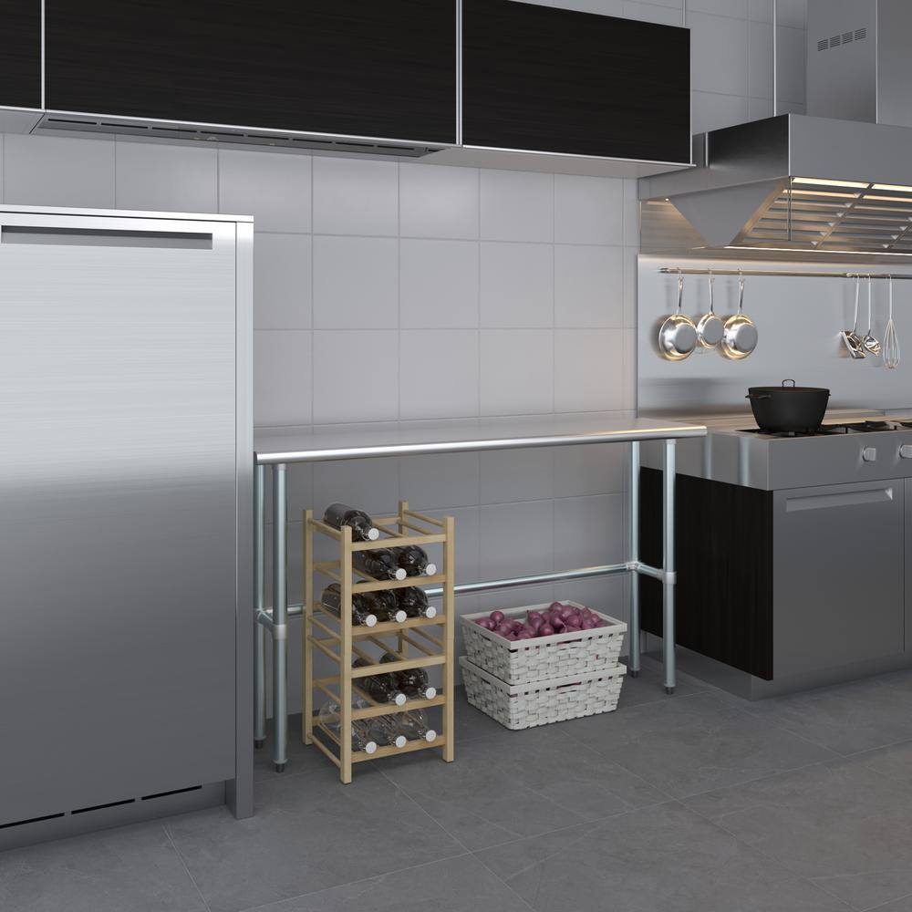 60'' Stainless Steel Open Base Utility Work Table