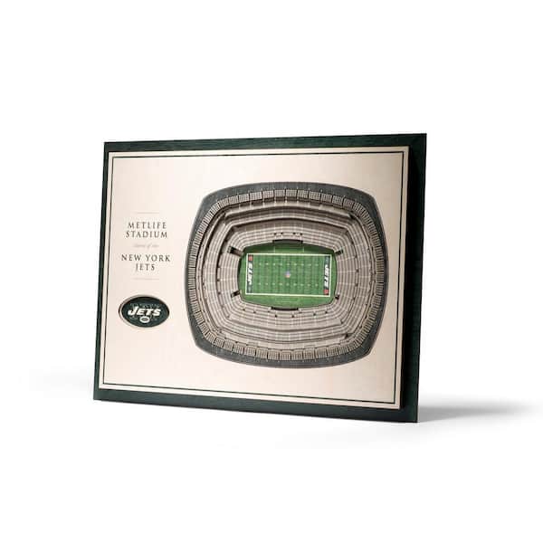 NFL New York Jets 5-Layer Stadiumviews 3D Wooden Wall Art