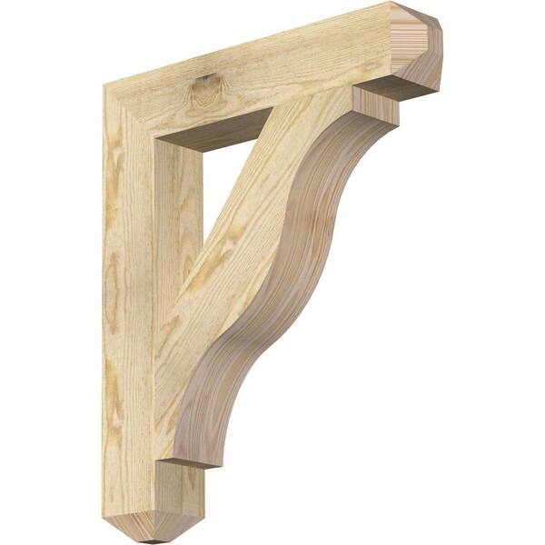 Ekena Millwork 4 in. x 26 in. x 22 in. Douglas Fir Funston Craftsman Rough Sawn Bracket