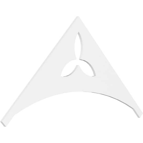 Ekena Millwork 1 in. x 72 in. x 36 in. (12/12) Pitch Naple Gable Pediment Architectural Grade PVC Moulding