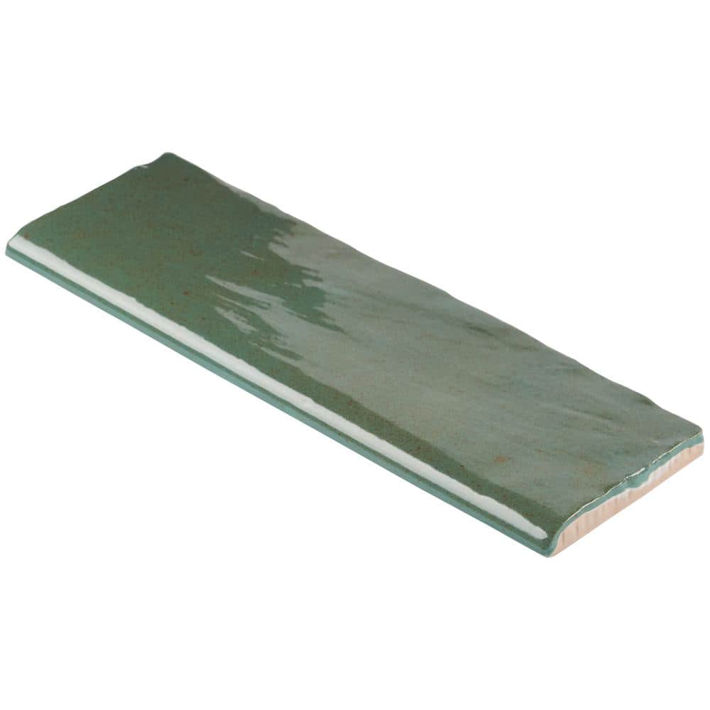 Kingston Green 3x8 Ceramic Bullnose Tile Trim