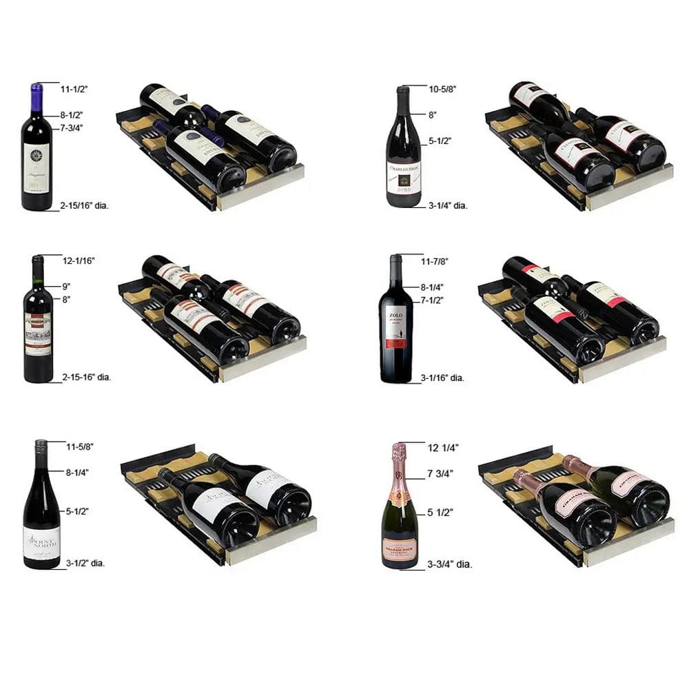 Allavino Dual Zone Black Freestanding 67 Bottle Wine Refrigerator
