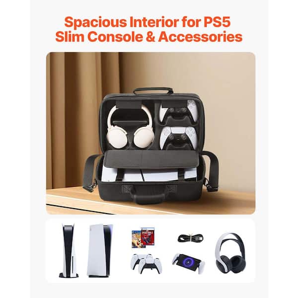SKYSHALO PS5 Carrying Case Travel Bag for PlayStation 5 Slim
