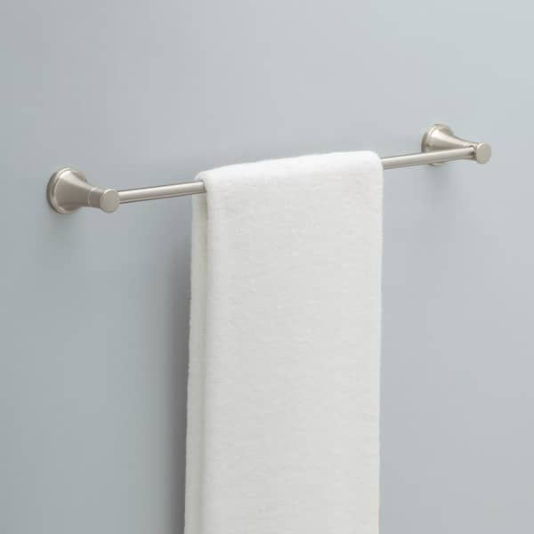 Casara 24 in. Wall Mount Towel Bar Bath Hardware Accessory in Brushed Nickel