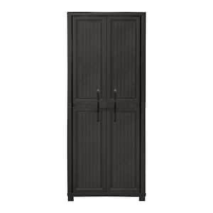 27.96 in. W x 71.85 in. H x 17.72 in. D with 5-Shelves Plastic Freestanding Cabinet in Espresso